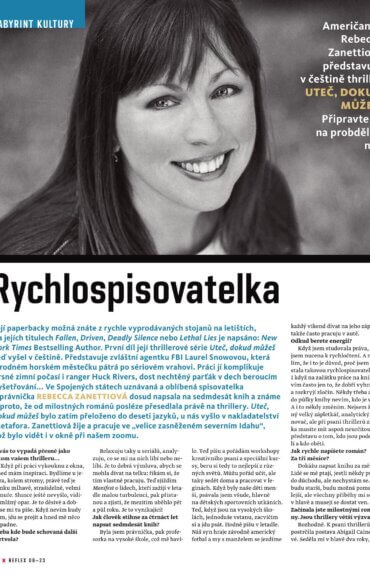 Rozhovor s Rebeccou Zanetti, autorkou Uteč, dokud můžeš